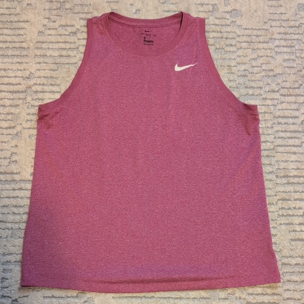 Nike Women's Heathered Pink Dri-Fit Tank